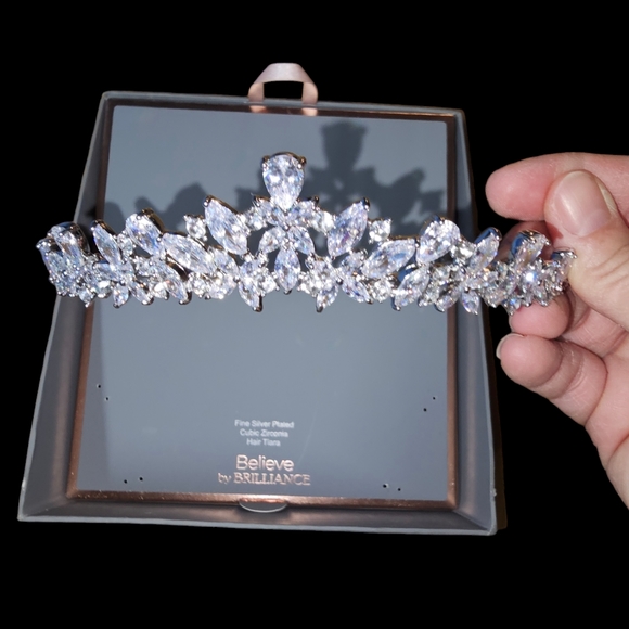 The Believe by Brilliance Accessories - Girls Womens Tiara Hair Accessory Wedding Princess Prom Quinceañera New